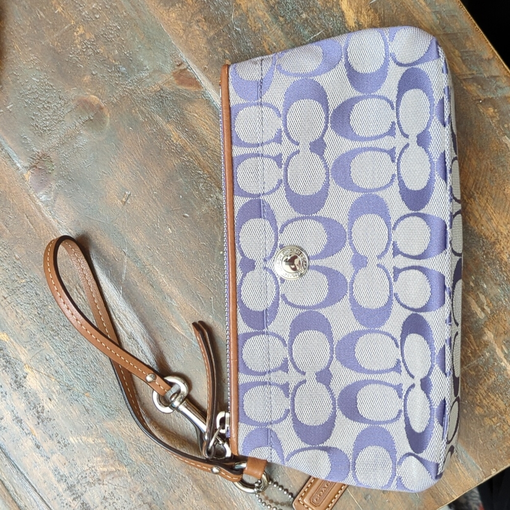 Purple Coach Wristlet